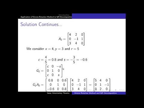 Givens Rotation Method