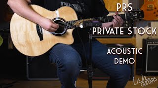 Video thumbnail for 2018 PRS Paul Reed Smith Private Stock Angelus Acoustic Guitar Bear Claw Spruce Custom Inlay by Ish Guitars