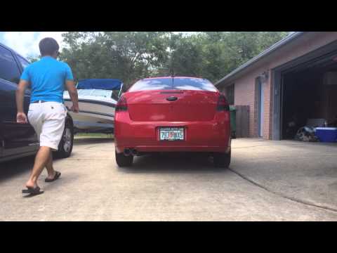 2008 ford focus exhaust(Stock header, single Magnaflow resonator)