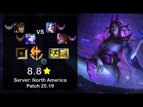 Cassiopeia APC + Ashe vs Jinx + Aurora - NA Challenger - Patch 25.19