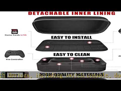 Deluxe Travel Carrying Case for Nintendo Switch / Switch Lite, Sturdy Hard Shell Carrying Bag for S