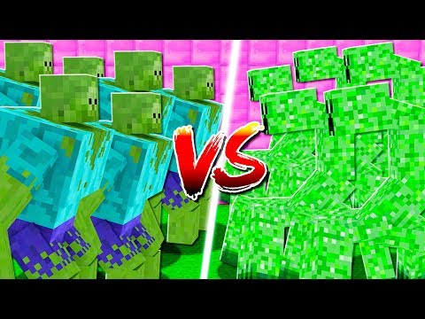 MUTANT ZOMBIES vs MUTANT CREEPERS IN MINECRAFT!