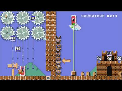POWリズムゲーム(5本) rhythm game ♪ by メロディアイ4 - Super Mario Maker - No Commentary 1bs