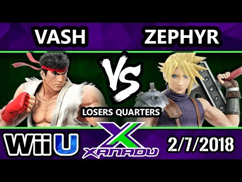 S@X 240 Smash 4 - Vash (Ryu) Vs. Zephyr (Cloud) - SSB4 Losers Quarters - Smash for Wii U