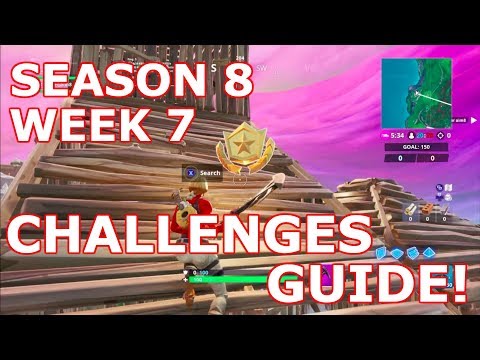 FORTNITE SEASON 8 WEEK 7 CHALLENGES GUIDE! (WALKTHROUGH)