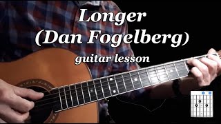 Longer (standard tuning) Dan Fogelberg - guitar lesson