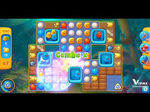 Fishdom. 5780 level no boosters and diamonds - 18 moves