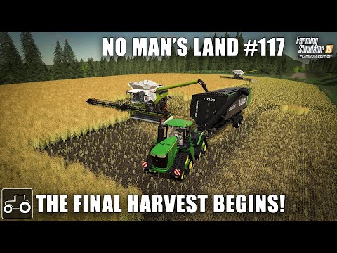 Starting The Final Harvest, Selling Milk & Pigs - No Man's Land #117 Farming Simulator 19 Timelapse