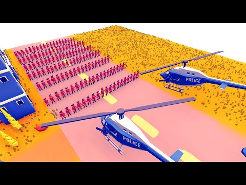 🚁 5 HELICOPTERS vs All Ranged Units - part 1 | Totally Accurate Battle Simulator | TABS