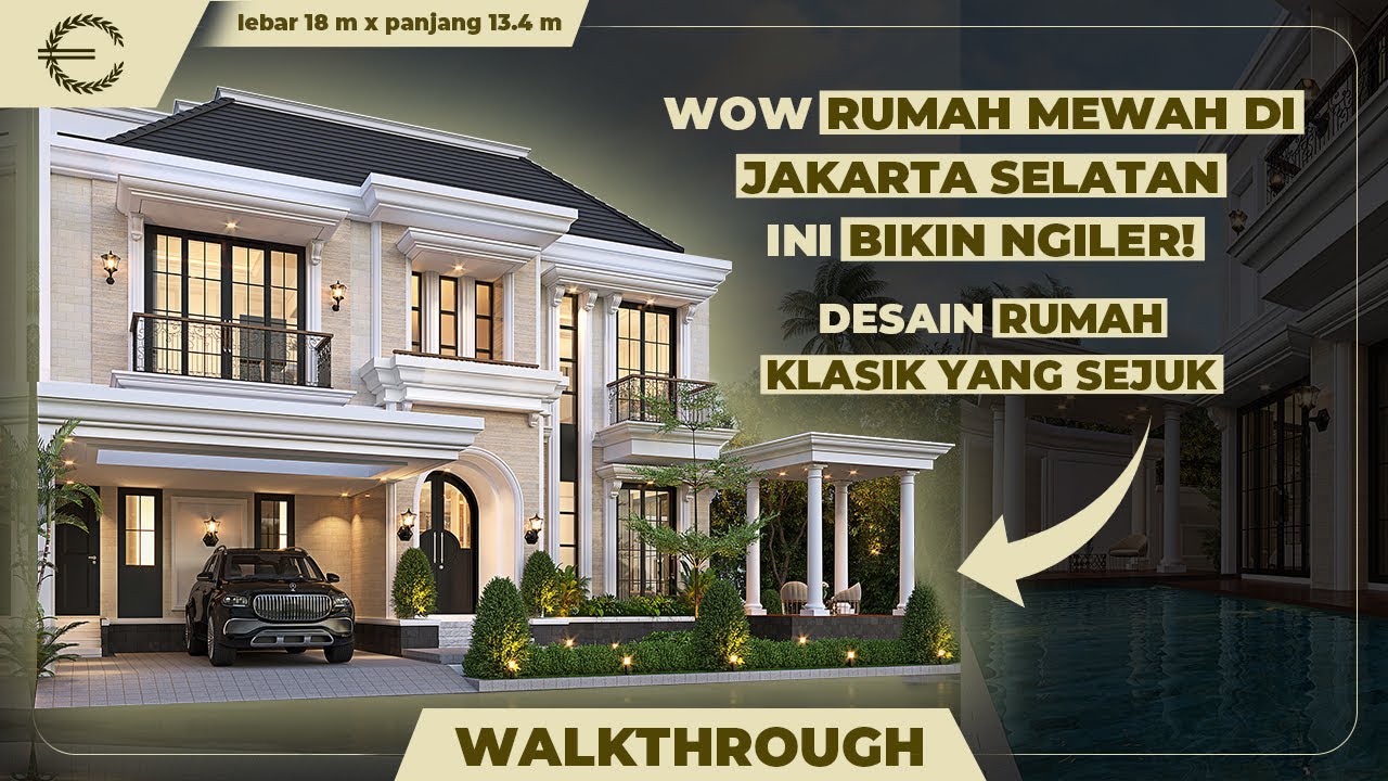 Video 3D Mrs. Novita Zaidt Classic House 3 Floors Design - Jakarta Selatan