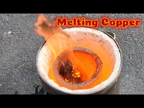Melting Copper Wire into Bars - How to melt copper wire at home