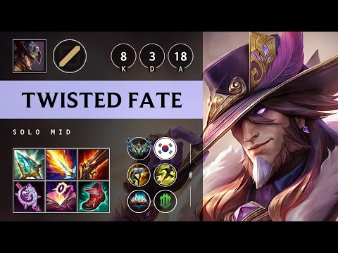 Twisted Fate Mid vs Qiyana - KR Challenger Patch 25.13