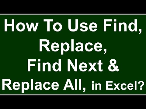 How To Use Find Replace Find Next Replace All in Excel Urdu Hindi
