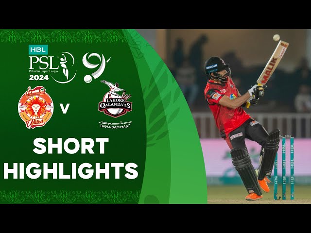 Short Highlights | Islamabad United vs  Lahore Qalandars | Match 23 | HBL PSL 9 | M1Z1U