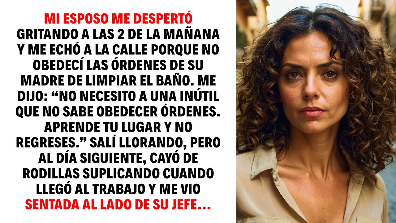 MI ESPOSO ME DESPERTÓ GRITANDO A LAS 2 DE LA MAÑANA Y ME ECHÓ A LA CALLE PORQUE NO OBEDECÍ LAS...