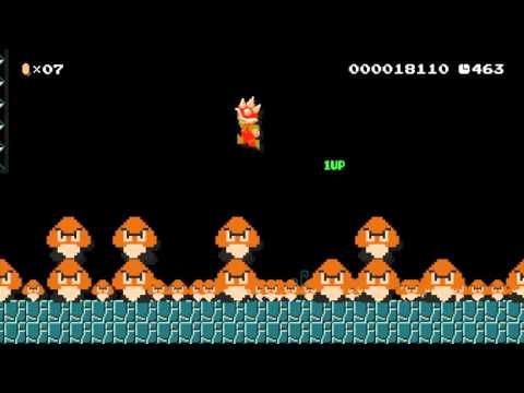 Mario vs. THE GOOMBA GOD!!!!! by j - Super Mario Maker - No Commentary 1AB 1AC
