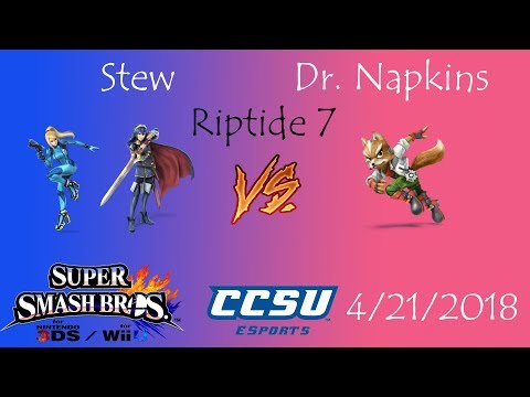 Riptide 7 CCSU Smash 4 - Stew (Zero Suit Samus, Lucina) vs Dr. Napkins (Fox)