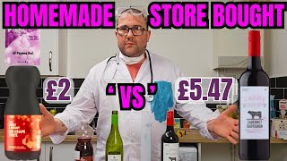 Does a homemade red wine stand up to a cheap bottle of store bought red wine?