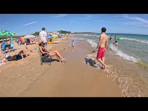 Platja Llarga | Tarragona Spain | Beach Walk | EuroDance Music Mix
