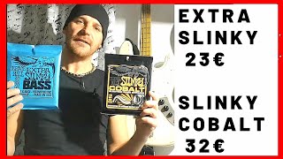 Video thumbnail for COMPARATIVA cuerdas ERNIE BALL  Extra Slinky VS COBALT 45-105, Cual te GUSTA MAS??? by ISMAEL TERÁN