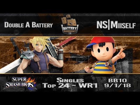 Battery Basement 10 - Double A Battery (Cloud) Vs. NS|Miiself (Ness) - Top 24 - Winners Round 1