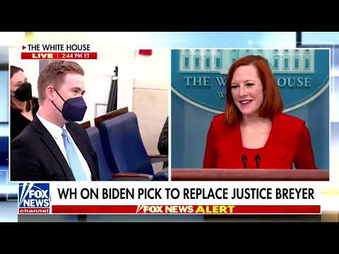 Jen Psaki cracks up White House reporters by mocking Peter Doocy's trick question