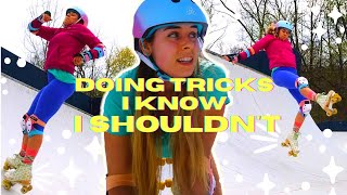 I Got Roller Skates 30 Days Ago & Now I'm Learning Half Pipe 360's | Roller Skating Vlog Day 30