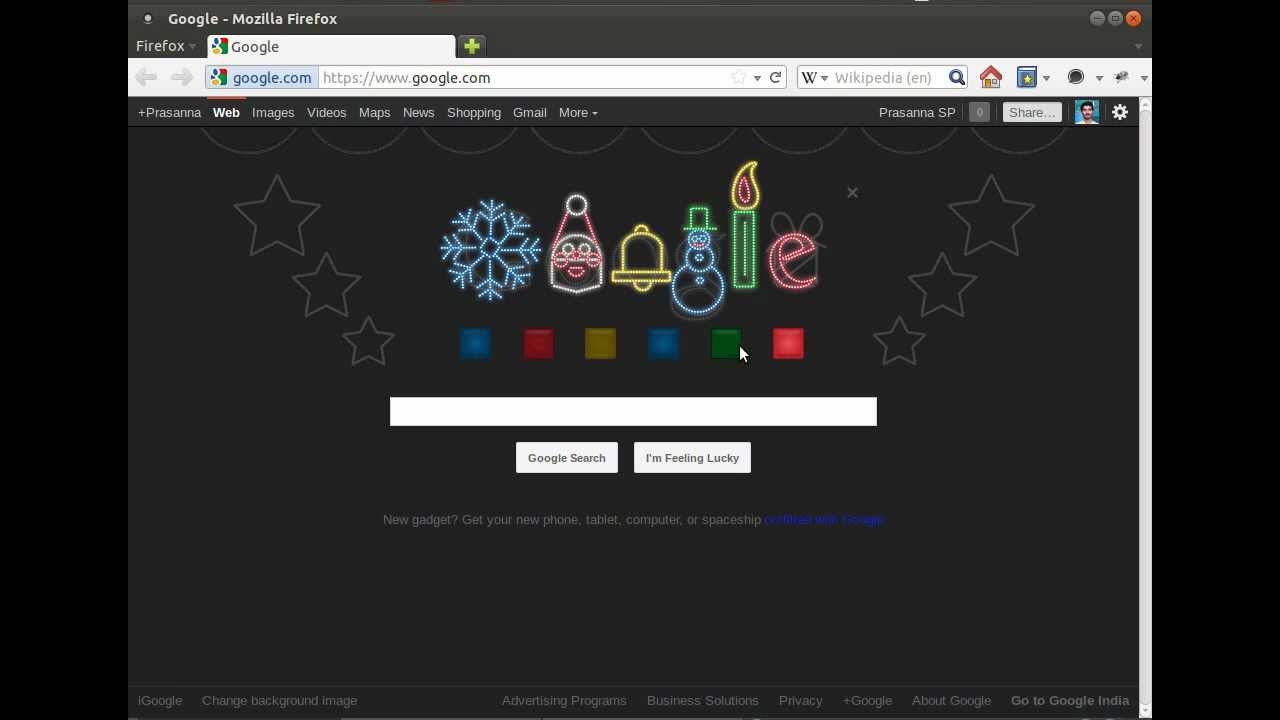 Google Christmas Doodle 2011 with Sound - Happy Holidays!
