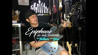Video thumbnail for Review Epiphone Lespaul Standard Pelham Blue by Okky Kusnanto