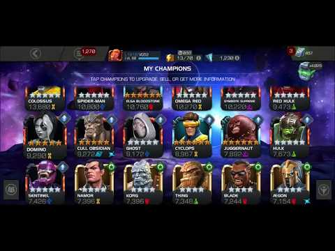 Domino 5 Star R5 Level Up & Gameplay - Marvel Contest Of Champions (MCOC)