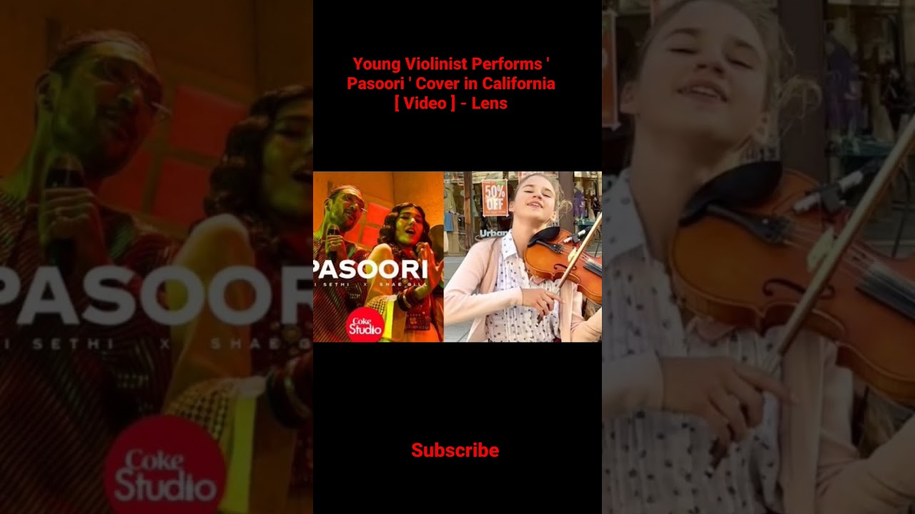 Young Violinist Performs ' Pasoori ' Cover in California [ Video ] - Lens