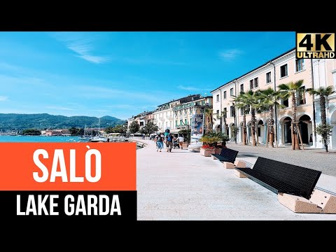 Salò - Italy, Lake Garda - walking tour  | 4K
