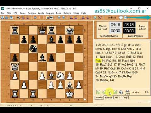 Mikhail botvinnik and lajos portisch 1968   1 0