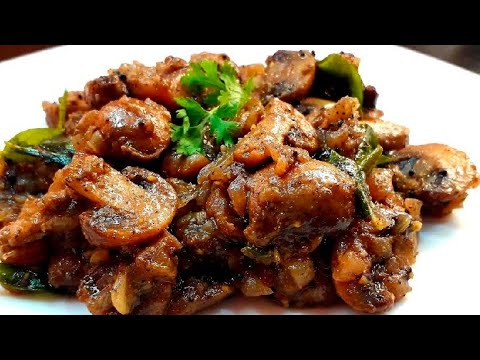 Mushroom Fry Recipe | Mushroom Recipes | Instant Side Dish Recipes