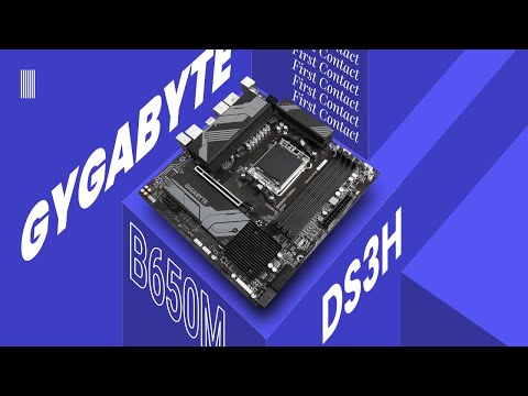 Pagrindinė plokštė GIGABYTE B650M DS3H AM5 4xDDR5 4xSATA 2xM.2 1xHDMI 2xDP video