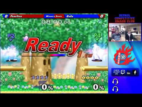 DePaul Smashfest #8 SSBM Winners Semis - Function (Sheik) vs Guts (Falco)