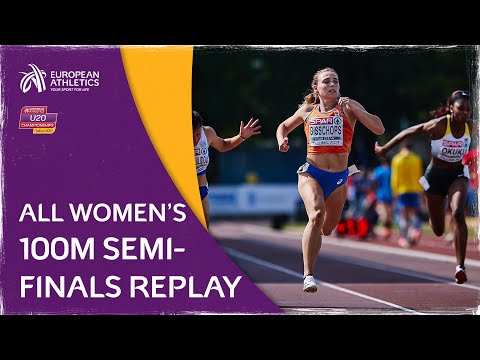 All Women’s 100m Semi-Finals - European U20 Championships Tallinn 2021