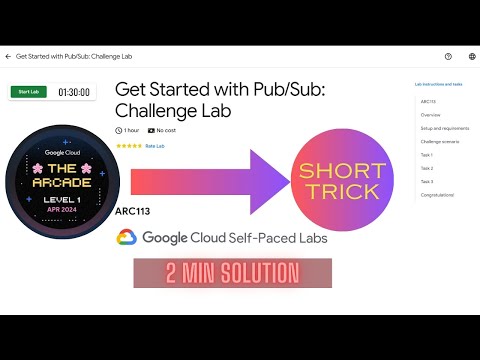 Get Started with Pub/Sub: Challenge Lab || ARC113 || ARCADE 2024
