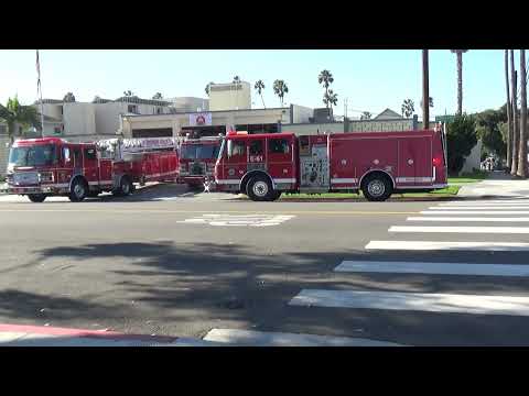 Redondo Beach Fire Dept Engine 61 & Rescue 61  responding