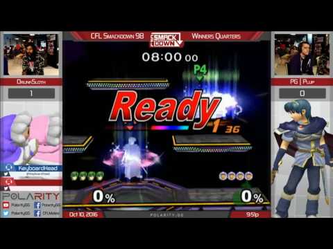 CFL Smackdown 98 Melee - Drunksloth (ICs) vs PG Plup (Marth) - Winners Quarters