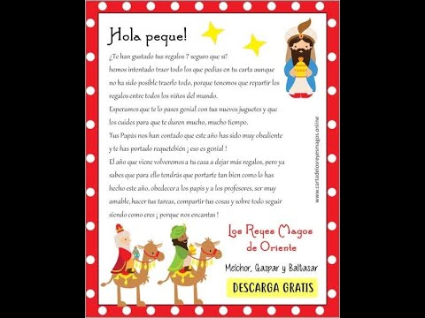 CARTA DE LOS REYES MAGOS PARA PAPAS Y NIÑOS IMPORTANTE MENSAJE Y REFLEXION