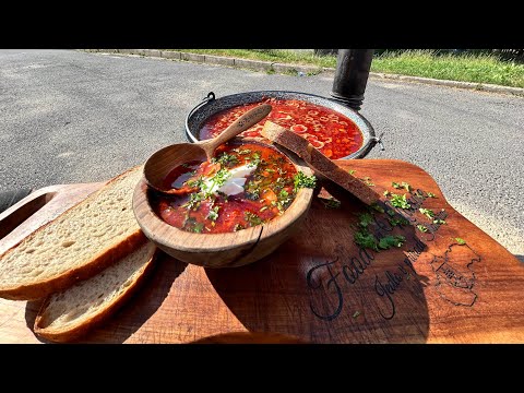 BORŠČ!!!🥘🤤(KOTLÍKOVÝ)🔥❤️|🌲Food in Nature Slovakia 🌲