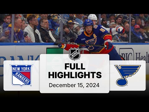 NHL Highlights | Rangers vs. Blues | December 15, 2024