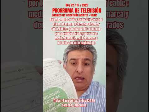 Licencias de COORREARTE Televisión Festivales Jesus María Carlos Paz Cosquín  Córdoba Argentina