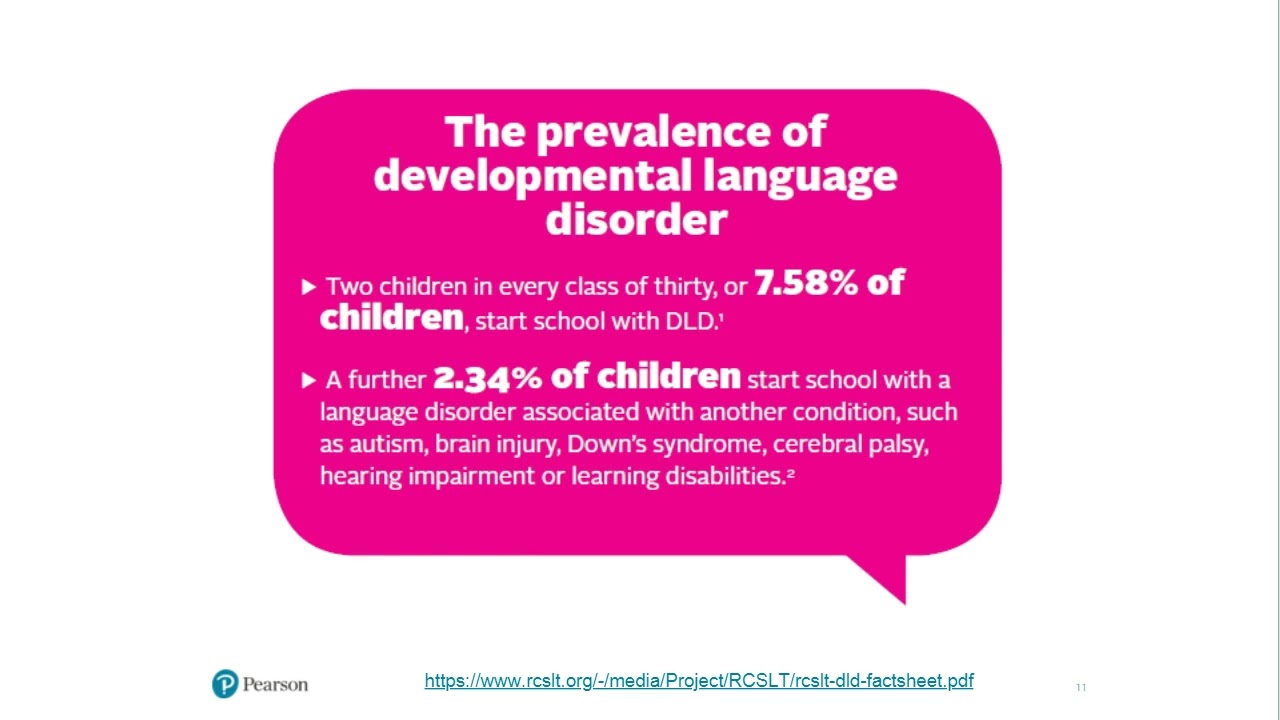Differential diagnosis of language difficulties and the impact on early learning