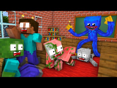 Monster School : HUGGY WUGGY BECOME TEACHER - Minecraft Animation