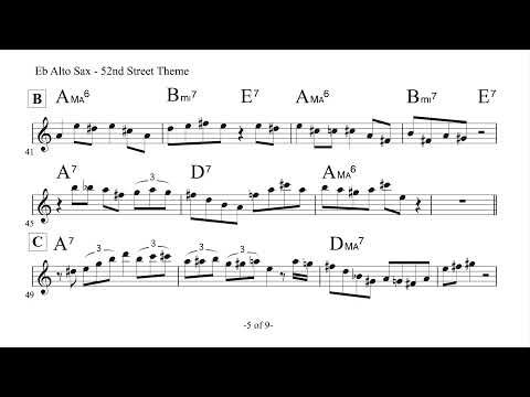 Charlie Parker on 52nd Street Theme -  Late November 1947