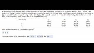 A researcher wants to study the effects of sleep deprivation on motor skills