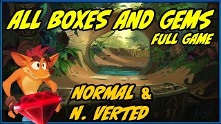 Crash Bandicoot 4 - All Boxes and Hidden Gems (FULL GAME) Normal &amp; N. Verted