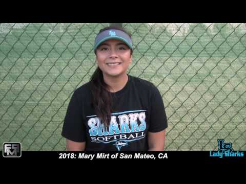 2018 Mary Mirt Pitcher and First Base Softball Skills Video - San Jose Lady Sharks
